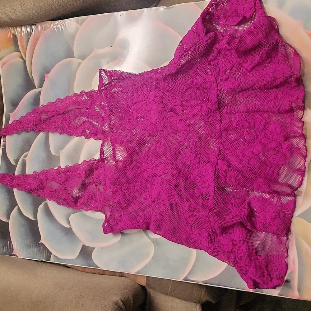 Victoria's Secret Lace Teddy Halter Top Teddy Lingerie Small - Picture 4 of 10